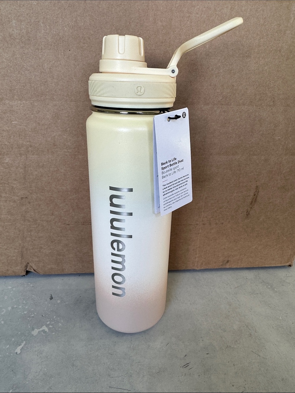 lululemon Cream to Light Pink Gradient Sport Bottle
